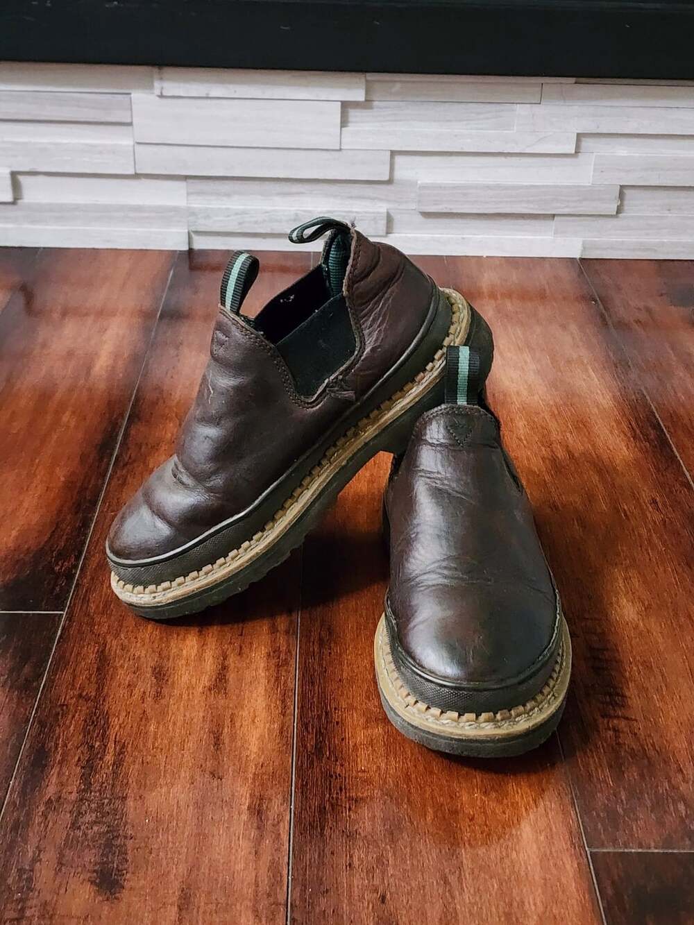 Georgia Boot Georgia Giant Romeo Brown Leather Slip-On Boots Size 6.5 M